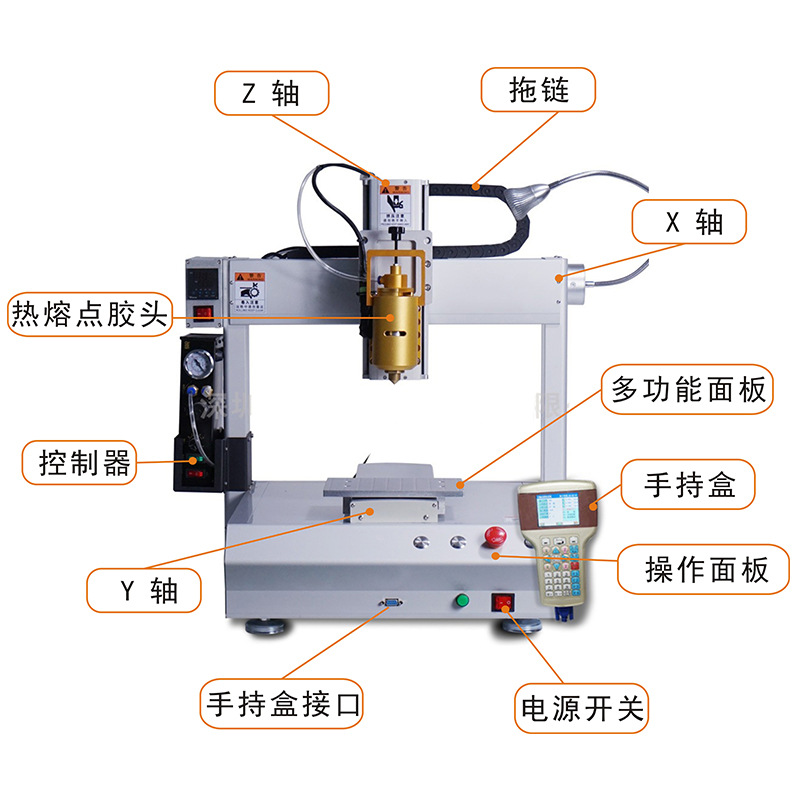 厂家供应30ccpur热熔胶点胶机广告机边框手机壳蓝牙耳机点胶机