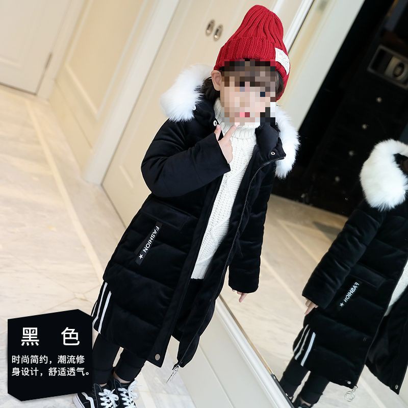 Elementary School Student down Jacket Long Small Girls and Teen Girls Children's Clothing Girls' Winter Clothing Cotton Coat Cotton Jacket Girls Cotton Clothing Coat