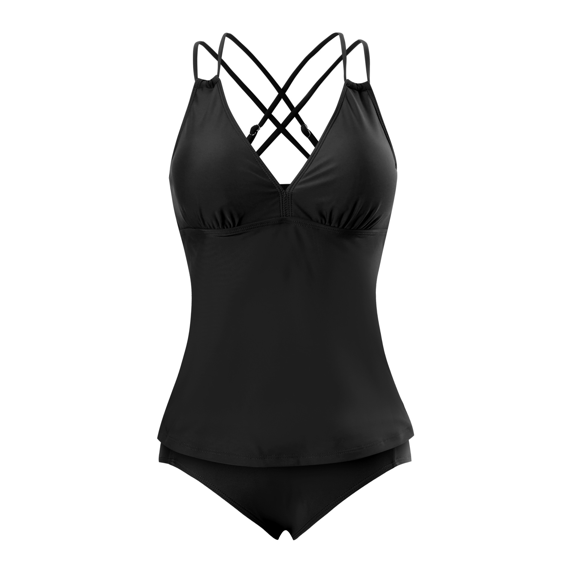 Spot Cross-Border Bikini 2023 New European and American Swimwear Women's Amazon Sexy Pure Color Swimsuit Women's Split Swimsuit