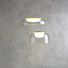 新款设计师 后现代轻奢客厅创意个性吧台玻璃床头餐厅LED单头吊灯