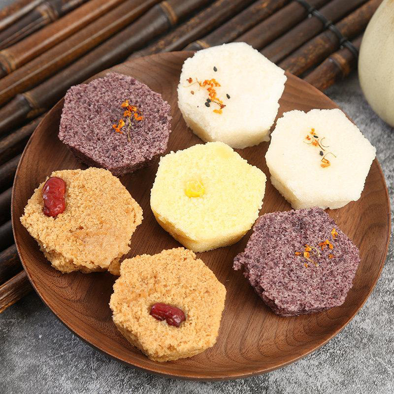 爱迪温州风味迷你松糕400克/包 粗粮糕浙江冷冻包装糕点