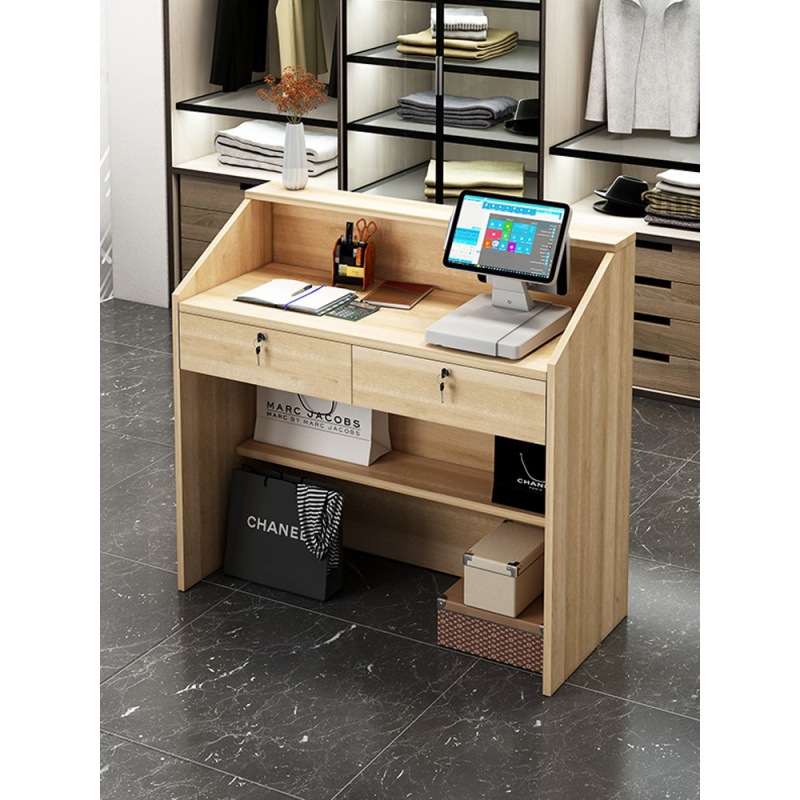 nome收银台 简约木质服装饰品店接待台 现代创意精品店收银吧台-报价