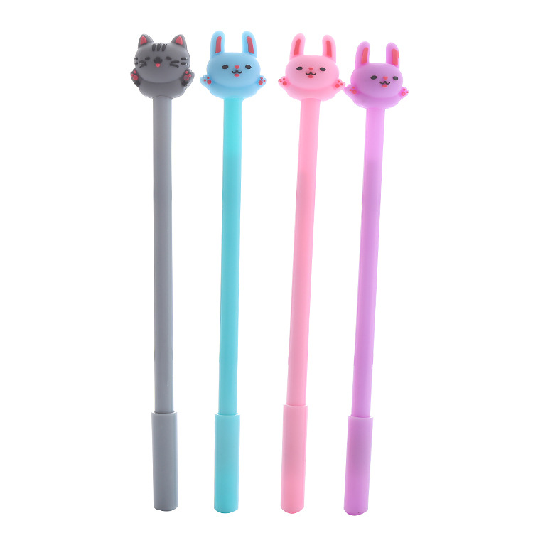 Cartoon Kitten Gel Pen Creative Cat Stylish Pen Student Ball Pen Learning Stationery Office Supplies Signature Pen