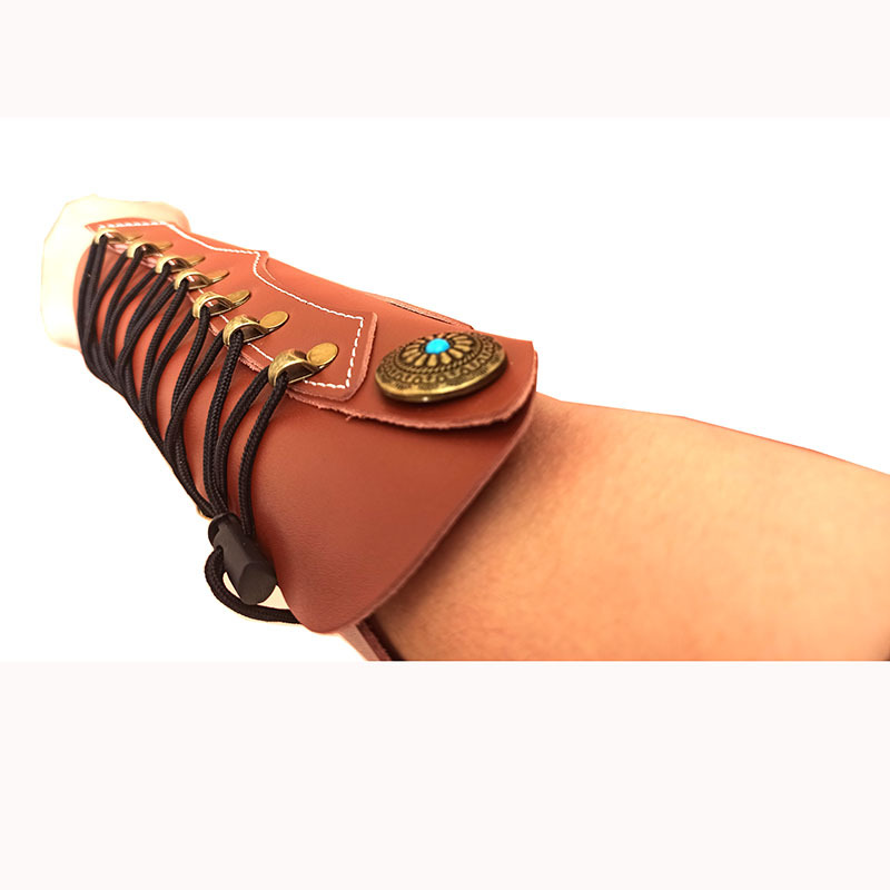 传统牛皮射箭护臂护具护指复合反曲弓箭蒙古射击护手汉服配件护腕