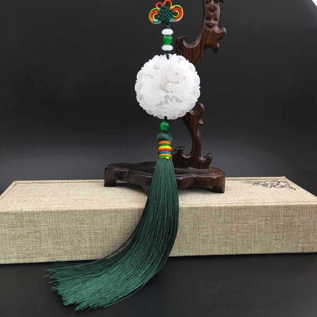 古装男女款白玉汉服配饰龙凤呈祥玉佩流苏腰间穗子腰佩笛挂礼物