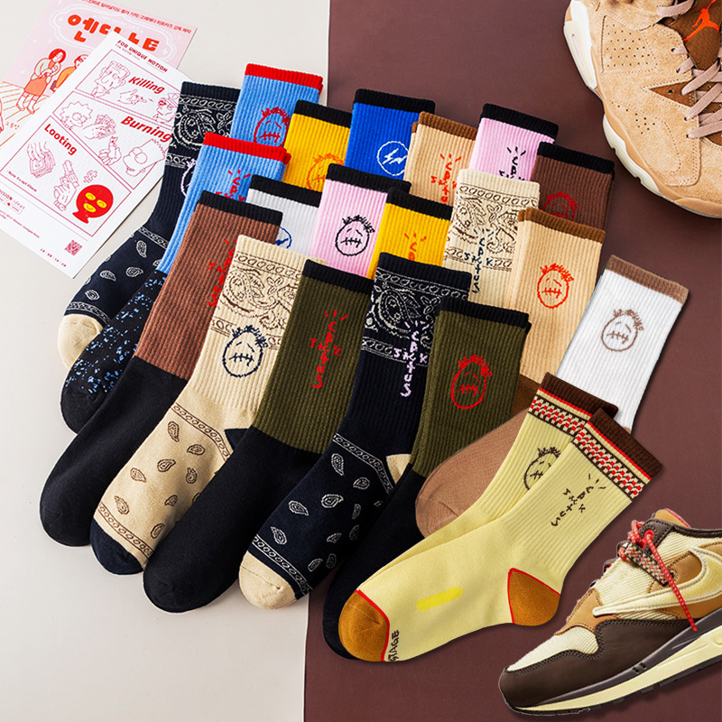 European and American Trendy Brand Socks AJ1 Hook TS Joint Name Leisure Sports Stockings Trendy Socks Men and Women Same Style