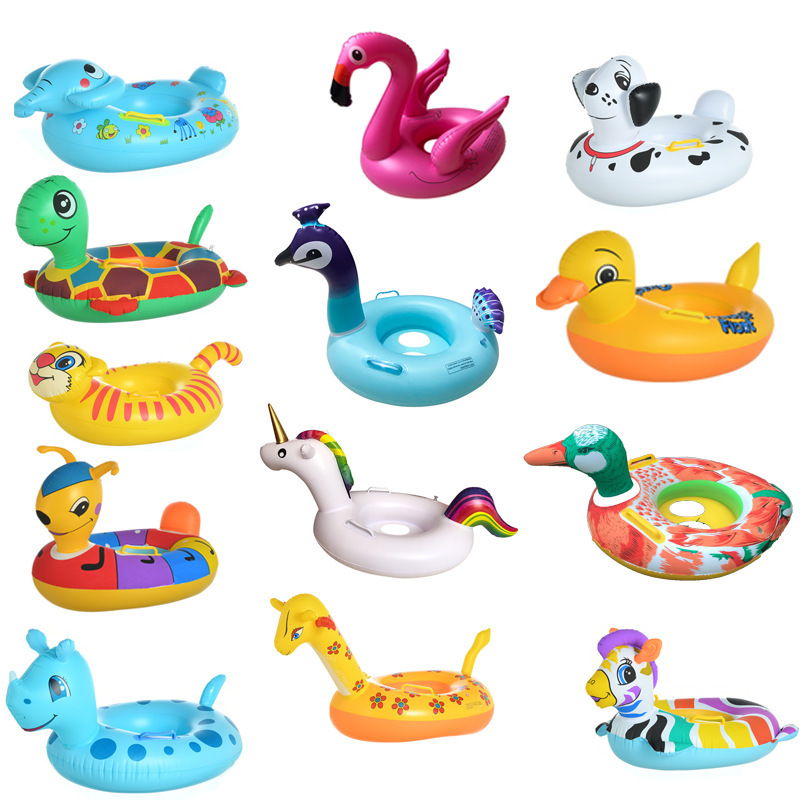 cross-border dedicated animal-shaped swimming ring children‘s swimming seat ring animal head swimming ring children‘s swimming auxiliary supplies