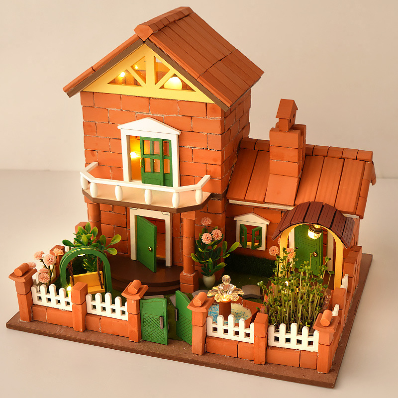 天予diy小屋qn2手工拼装小房子模型过家家玩具益智创意生日礼物女