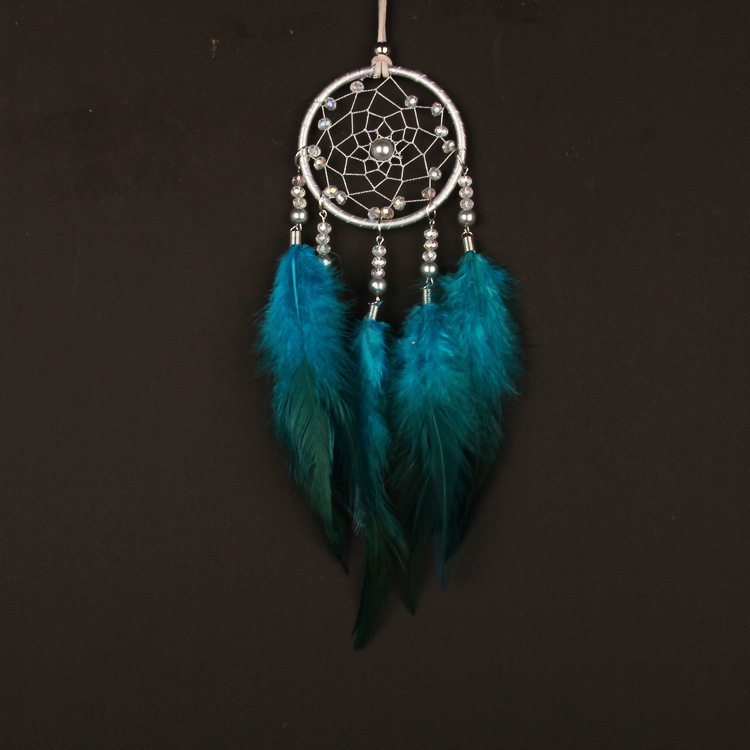 New Creative Car Car Pendant Dreamcatcher Mori Style Feather Rearview Mirror Decoration Holiday Gift Birthday Gift