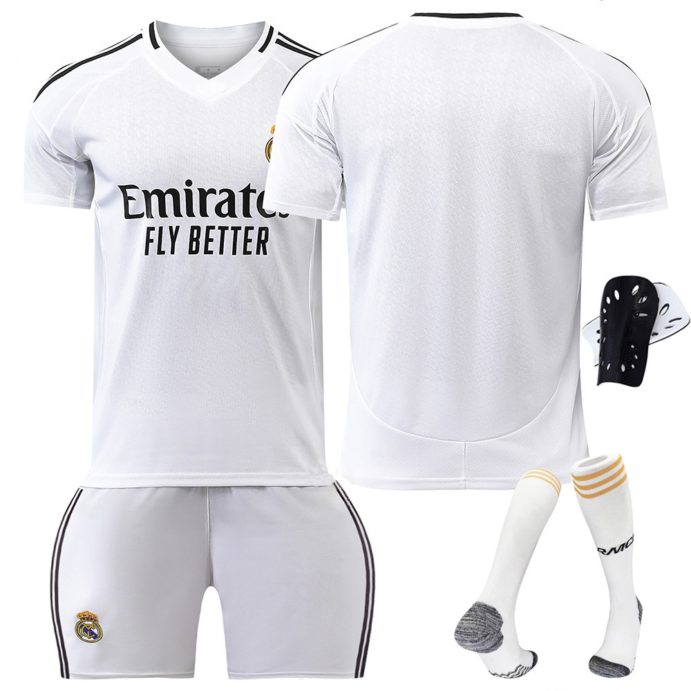 24-25皇马主场白色球衣5号贝林厄姆球服10号莫德里奇足球服套装