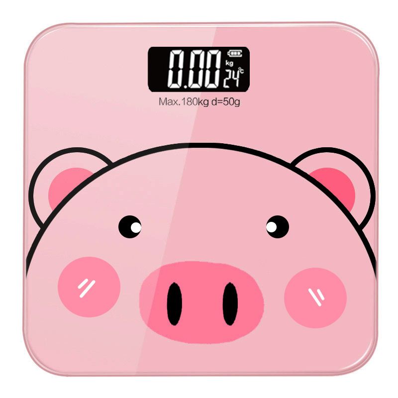 pig可爱卡通猪人体电子秤定制 家用健康人体秤体重秤礼品批发logo