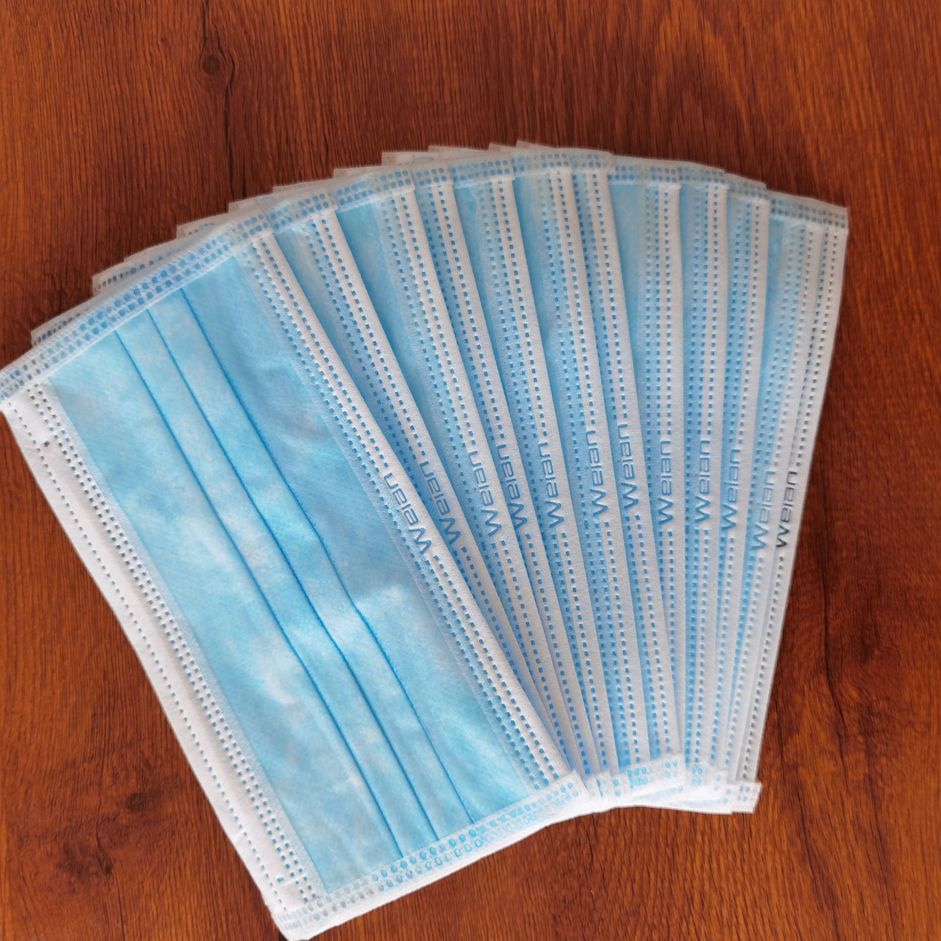 一次性医用外科口罩 三层防护华西卫安带刚印logo内置挂耳20个装