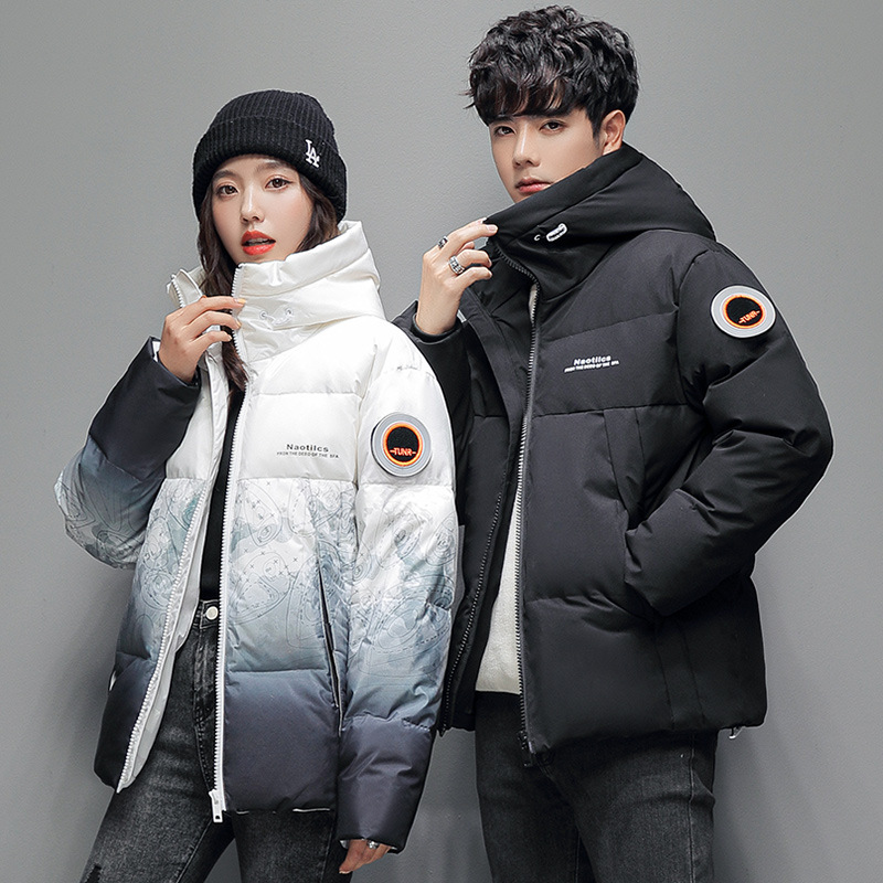 Autumn and Winter New down Jacket Men's High-End Short Top Trendy Men Couple White Duck down Fashion Youth Coat Outer Wear