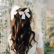 新娘婚礼发饰 2个一组 米白色蝴蝶结侧夹发夹头饰组合套装