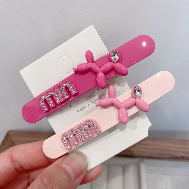 Dongdaemun New Balloon Dog Duckbill Clip Girly Style Bang Clip Fashion Small Hairpin Pink Barrettes Side Clip