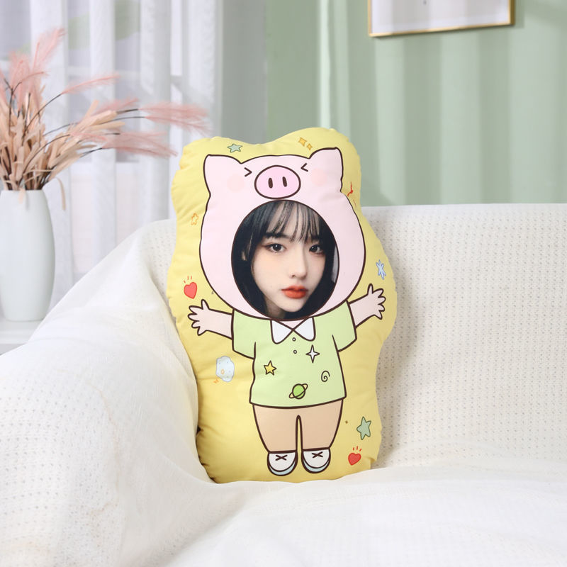 Boyfriend Couple DIY Humanoid Pillow Logo Printed Double-Sided Picture Doll Toy Doll Shaped Cushion