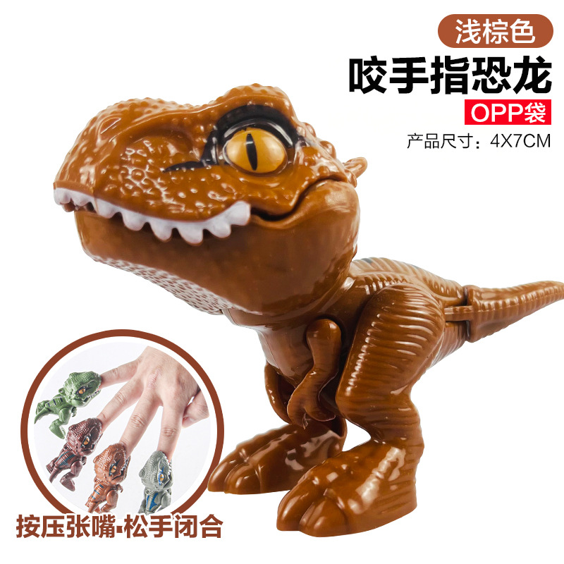 Cross-Border New Arrival Bite Finger Dinosaur Movable Joint Tyrannosaurus Rex Egg Pack Simulated Dinosaur Models Toy Stall Supply