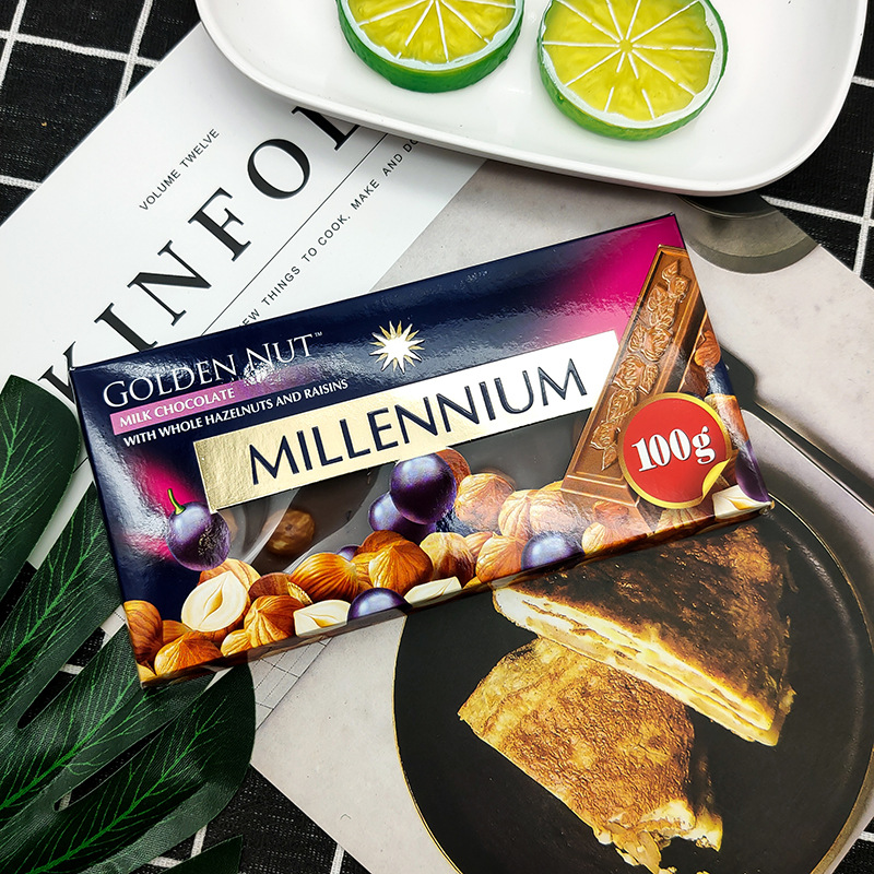 进口美莲侬乌克兰榛仁坚果牛奶巧克力波兰99�%可可黑苦巧克力