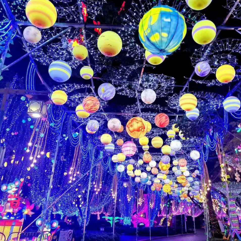 大江展览灯光节炫彩流浪星球吊灯商场景区游乐场咖啡厅餐厅酒吧台