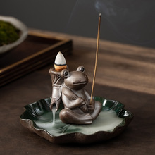 跨境直销新款创意青蛙大象兔子陶瓷倒炉线香炉香插香座香架