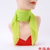 Solid Kerchief Spring and summer Korean Edition Collar Thin section Chiffon Scarf Versatile Square decorate Silk scarf scarf