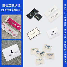 丝印缎带印花水洗标柔版服装印唛服饰织标布标印标定制小单可水洗