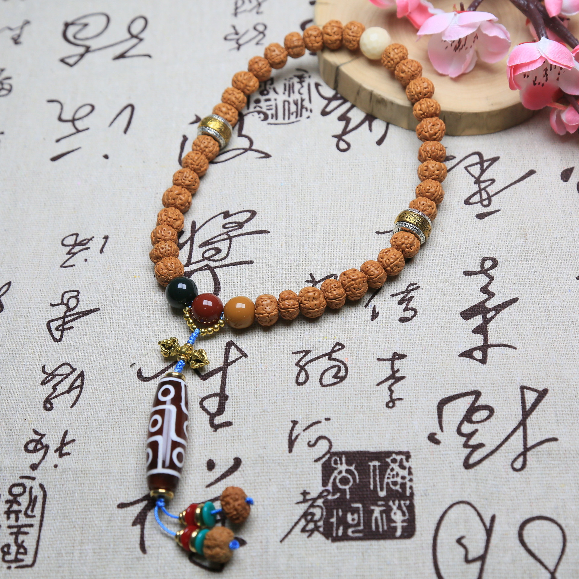 印尼小金刚菩提配天珠原创diy手链文玩绕指柔手捻盘玩佛珠手串