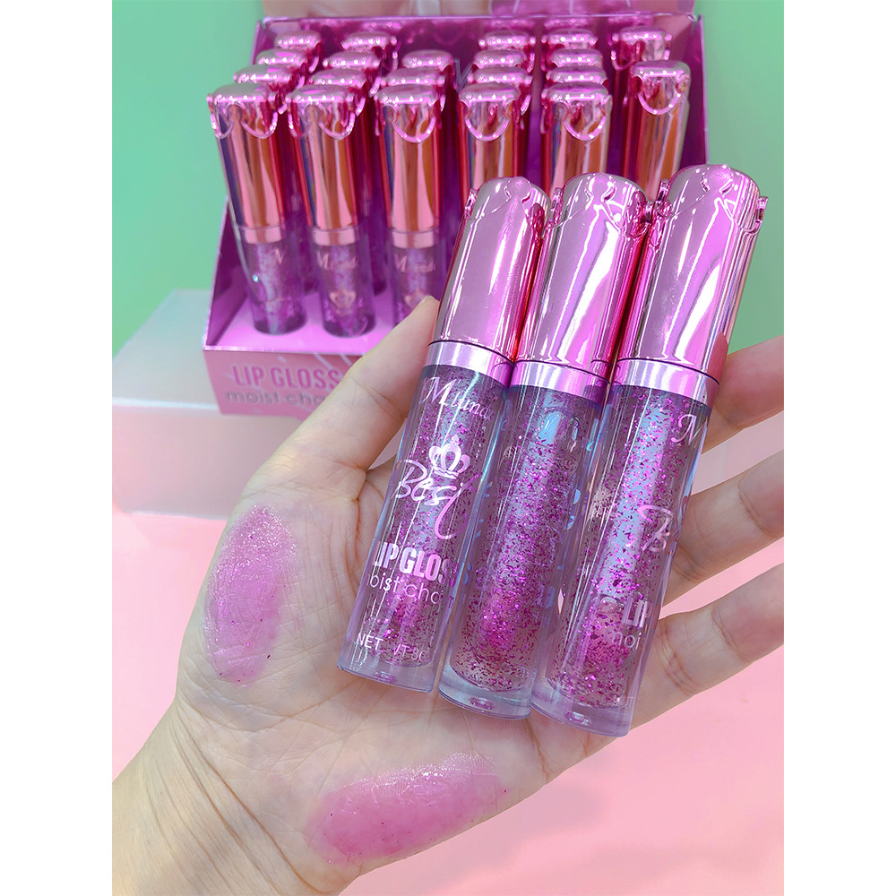 Cross-Border Lip Gloss Moisturizing Jelly Temperature Change Lip Gloss Color-Changing Lipstick with Sequins Color Change Lip Gloss Lip Lacquer Wholesale