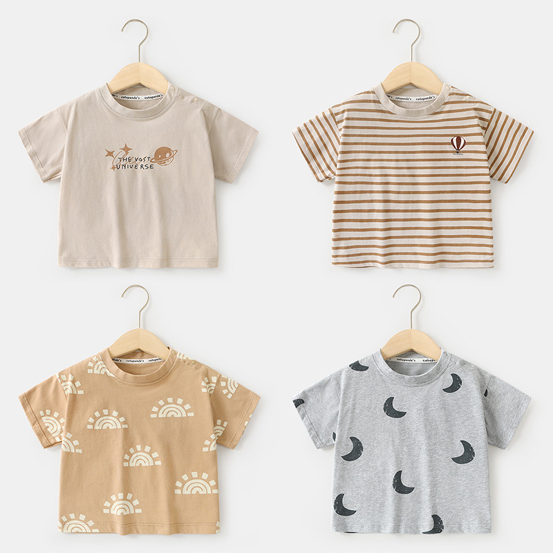 婴儿衣服休闲短袖t恤夏装男童女童宝宝儿童小童夏季半袖上衣y8526
