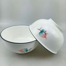 2元批发 家庭陶瓷碗 6寸圆边碗 欧式碗 护边米饭碗 釉中彩二元碗