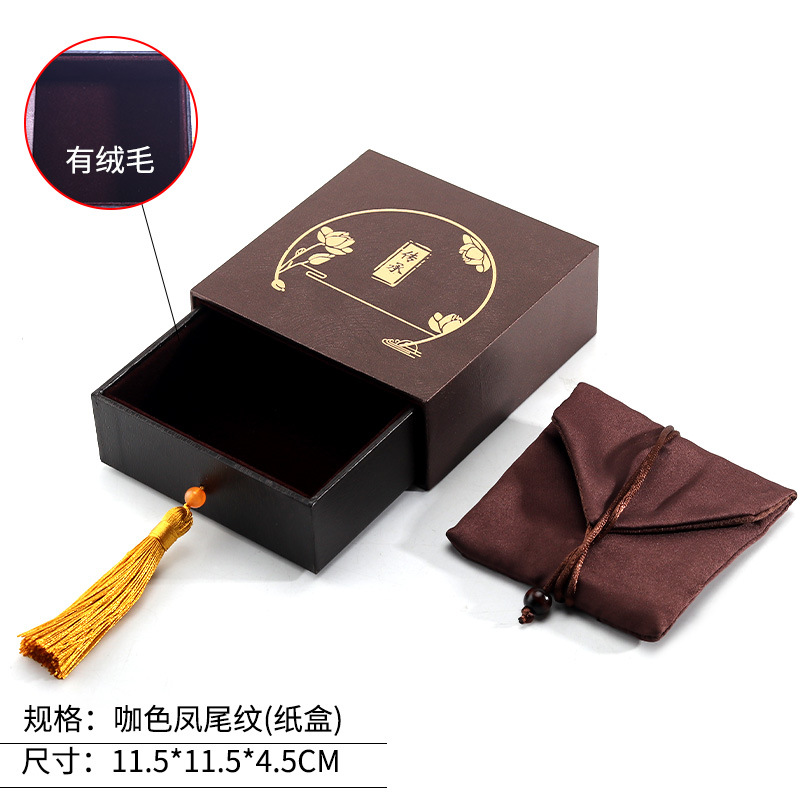 Ancient Gold Tassel Crafts Bracelet Box Pendant Necklace Jewellery Box Bracelet Gift Box Ornament Packaging