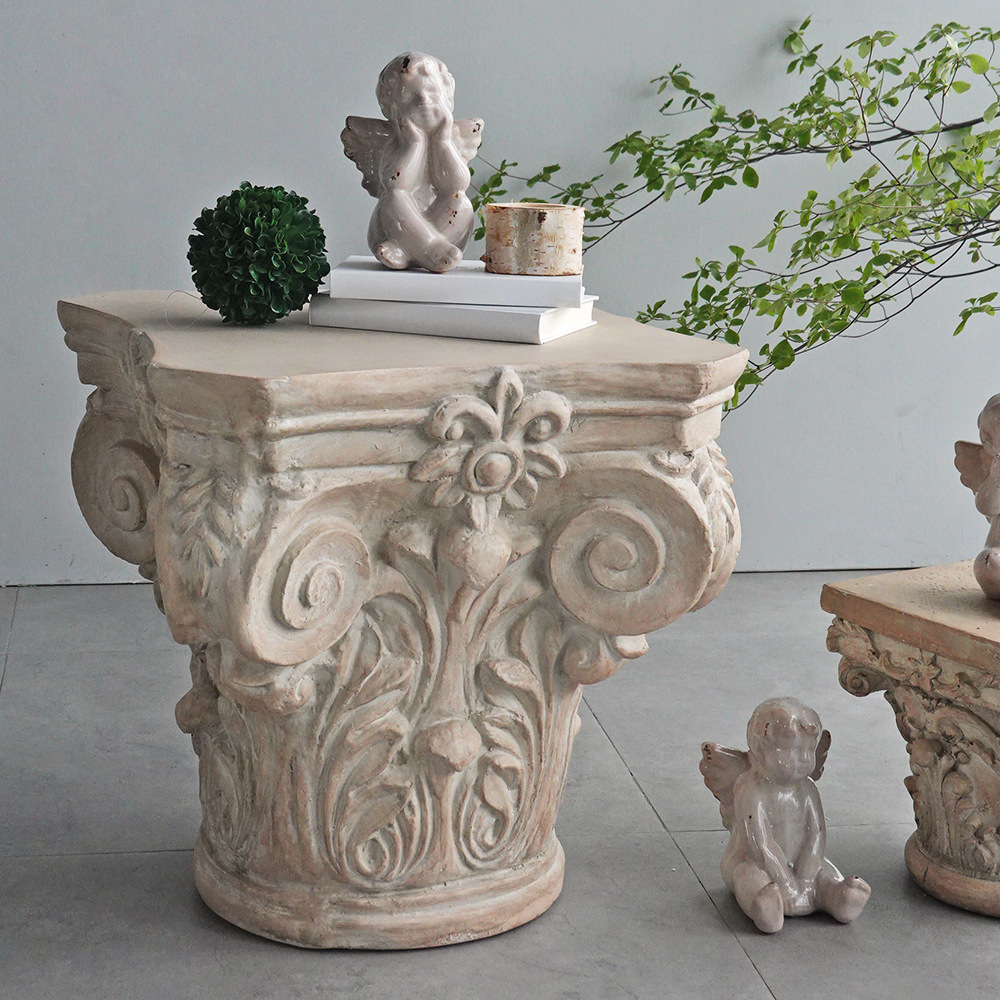 批发cj007 欧式法式复古罗马柱客厅茶几边桌边几角几家居装饰橱窗