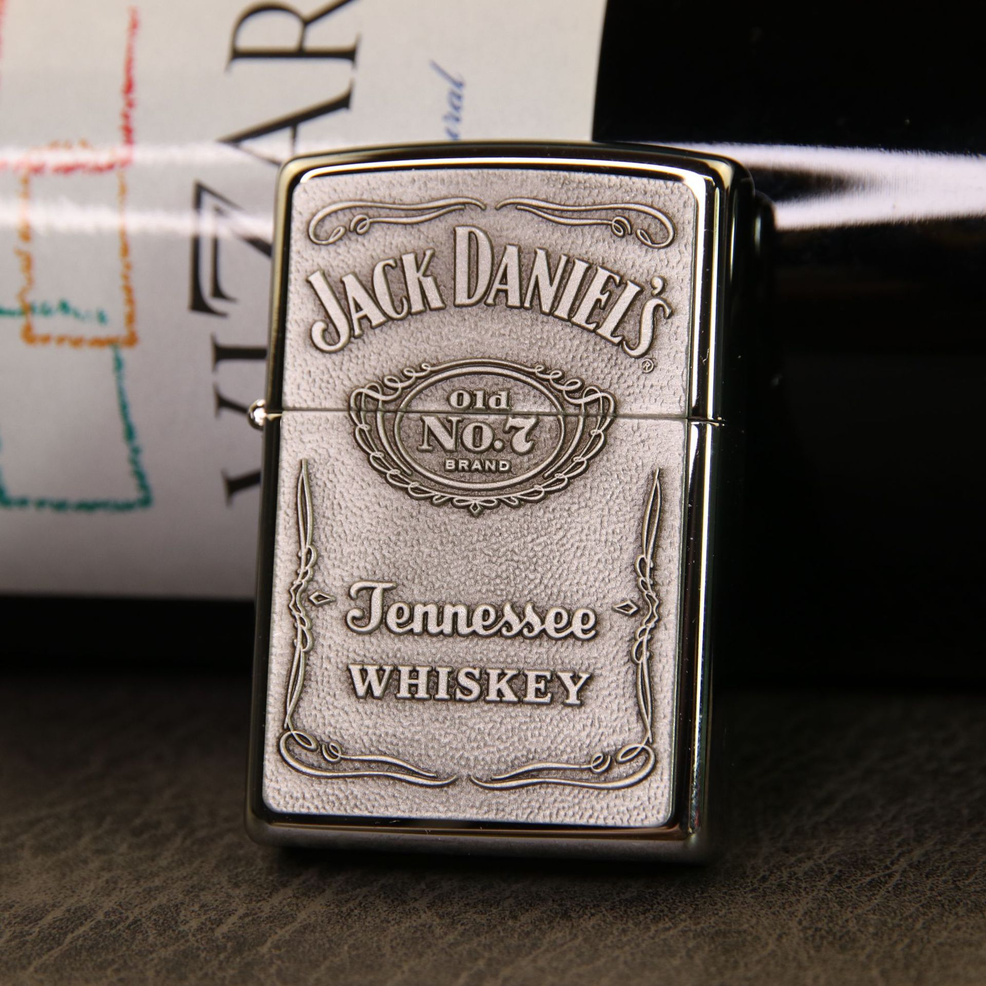 美国zippo打火机 杰克丹尼贴章芝宝防风煤油打火机250jd.427 428