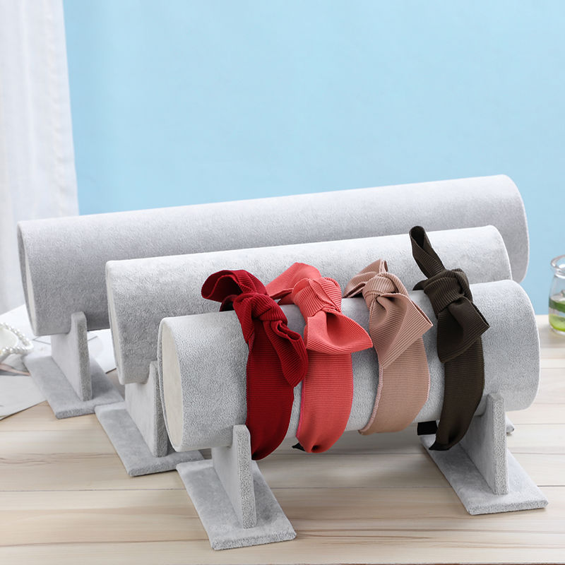 发箍收纳首饰展示架绒面头箍展示架发卡架放头箍的架子饰品头饰