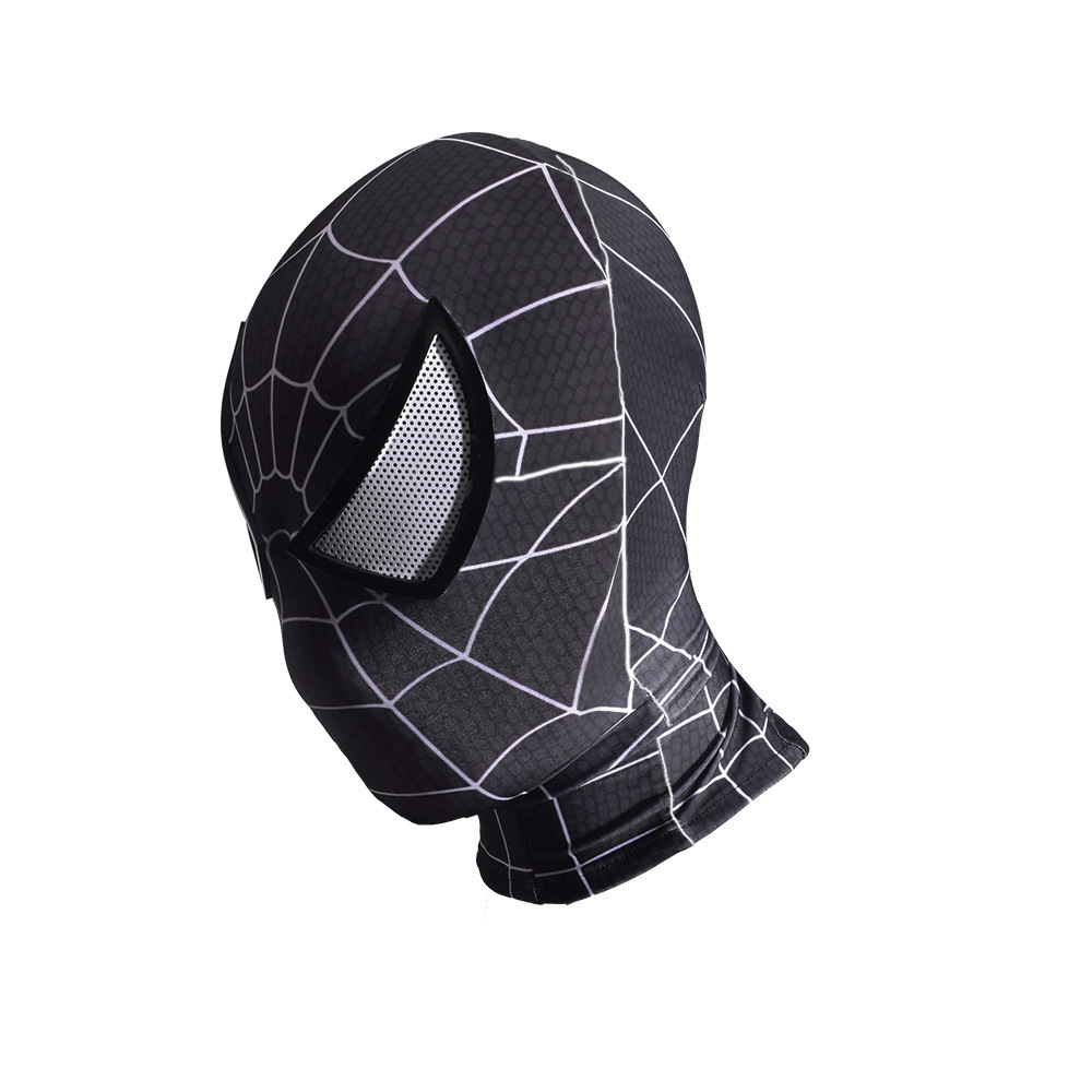 莱卡3d数码印花万圣节骷髅cosplay成人儿童紧身衣服装头套面具