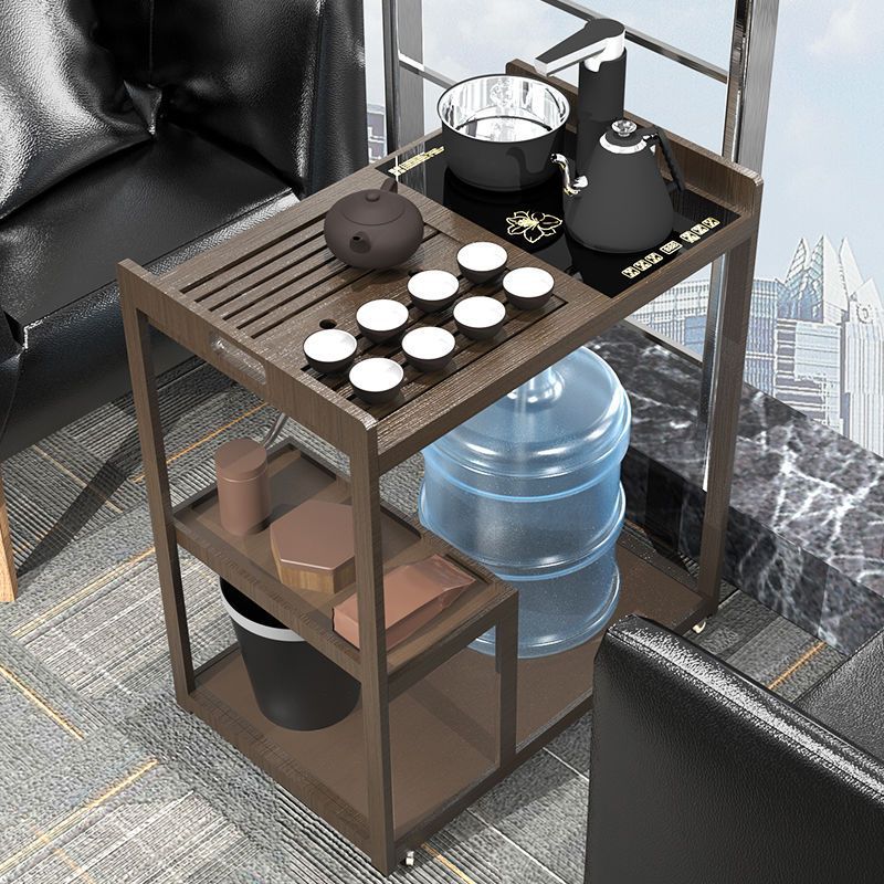 吧台茶桌一体茶台烧水壶移动茶车简约现代家用茶具茶盘套装小客厅