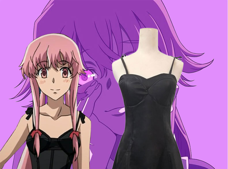 未来日记cosplay 我妻由乃 cos服动漫二次元角色扮演服黑色皮裙女