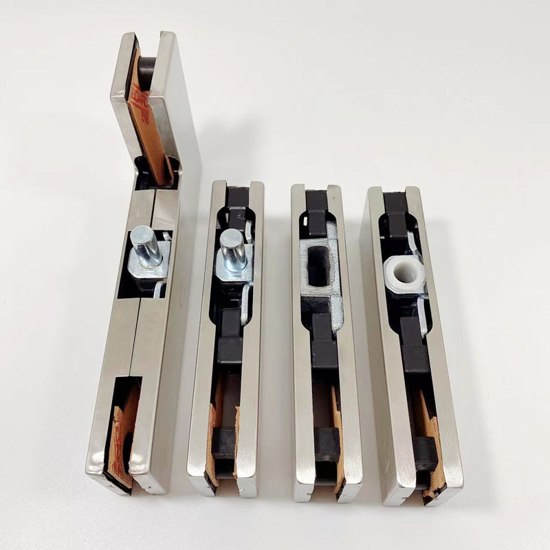 玻璃门夹上下门夹地弹簧门配件上下顶曲门夹黑色钛金玫瑰金一字夹