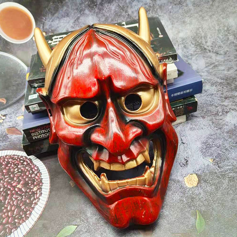 般若面具全脸cos成人男日本鬼武士鬼脸日式面具挂件装饰道具