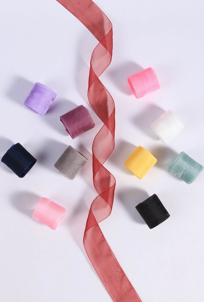 乱纹雪纺丝带 diy材料蝴蝶结礼盒包装服装辅料鞋花乱网雪纱缎带