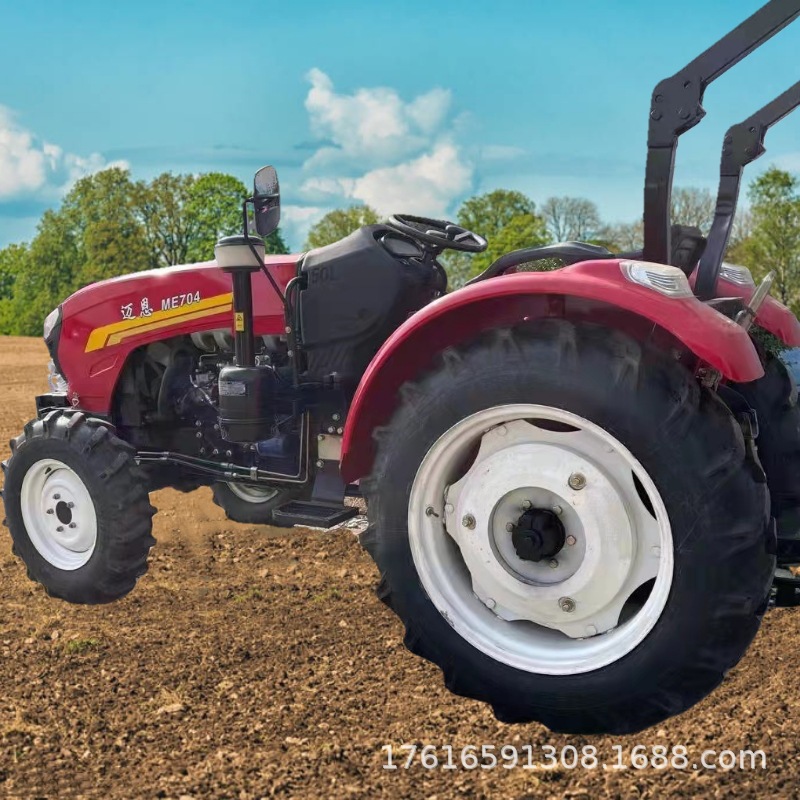 504四轮拖拉机图片大马力耕田犁地机 华夏四轮拖拉机