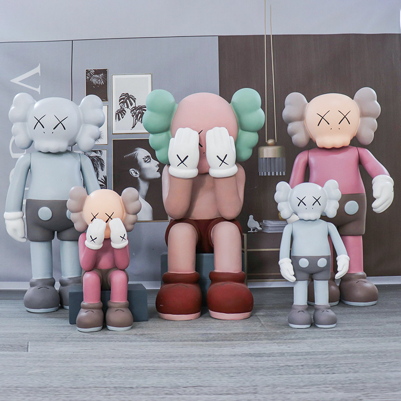 暴力熊kaws公仔大摆件卡通网红芝麻街玻璃钢客厅工艺装饰落地雕塑