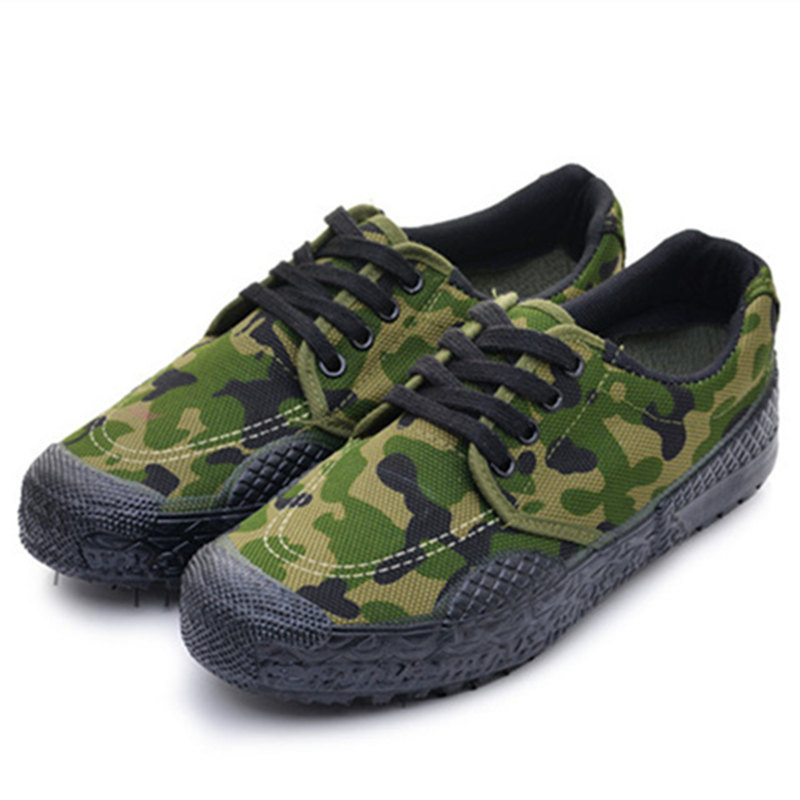 3544男女防滑耐磨迷彩低帮99作训鞋解放鞋工地鞋训鞋劳保胶鞋
