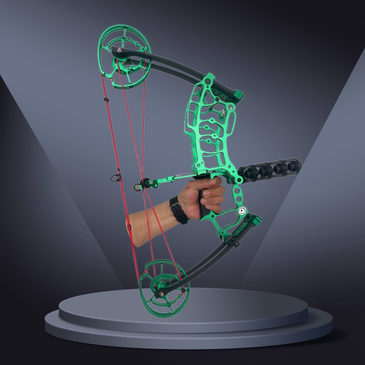 恶棍两用复合弓射箭射钢珠弓户外短轴弓箭射击运动器材比赛套装弓