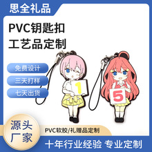 PVC钥匙扣挂件工艺品定制平面立体动漫二次元卡通图案摆件饰品