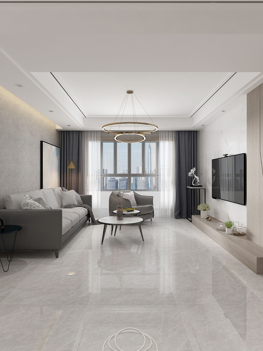 通体大理石瓷砖800x800灰色地砖客厅防滑 耐磨 新款地板砖