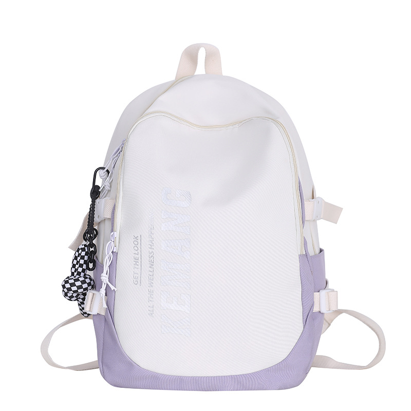 Women's Korean-Style Versatile Early High School and College Student Backpack Women's Ins Korean-Style Harajuku Contrast Color Large Capacity Backpack