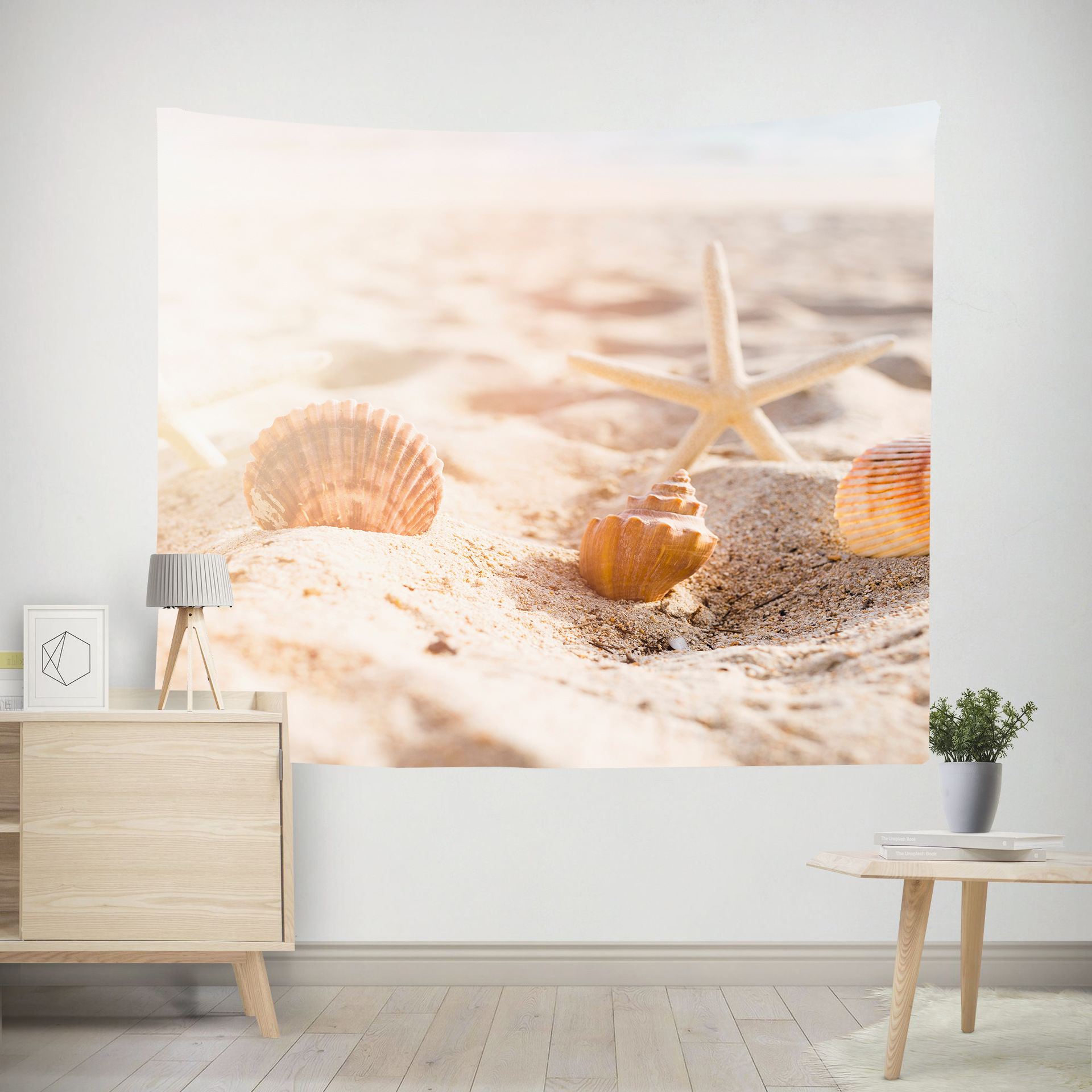 挂毯ins北欧风卧室墙壁装饰挂布网红直播间背景墙挂毯来图定制