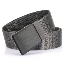 2022新款nifco扣具无金属塑钢胶扣男士尼龙耐用腰带休闲网纹皮带