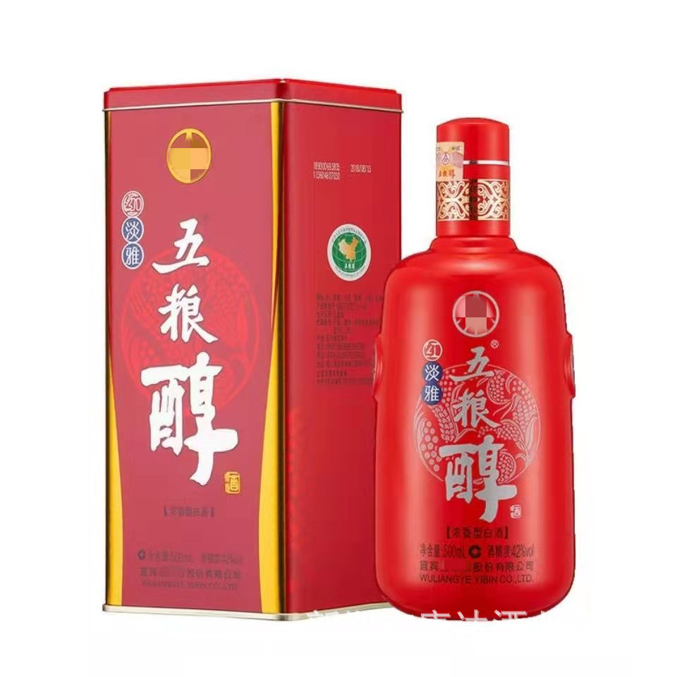 厂价直批 五粮醇红淡雅 浓香型白酒52度 6瓶 量大议价详聊-阿里巴巴